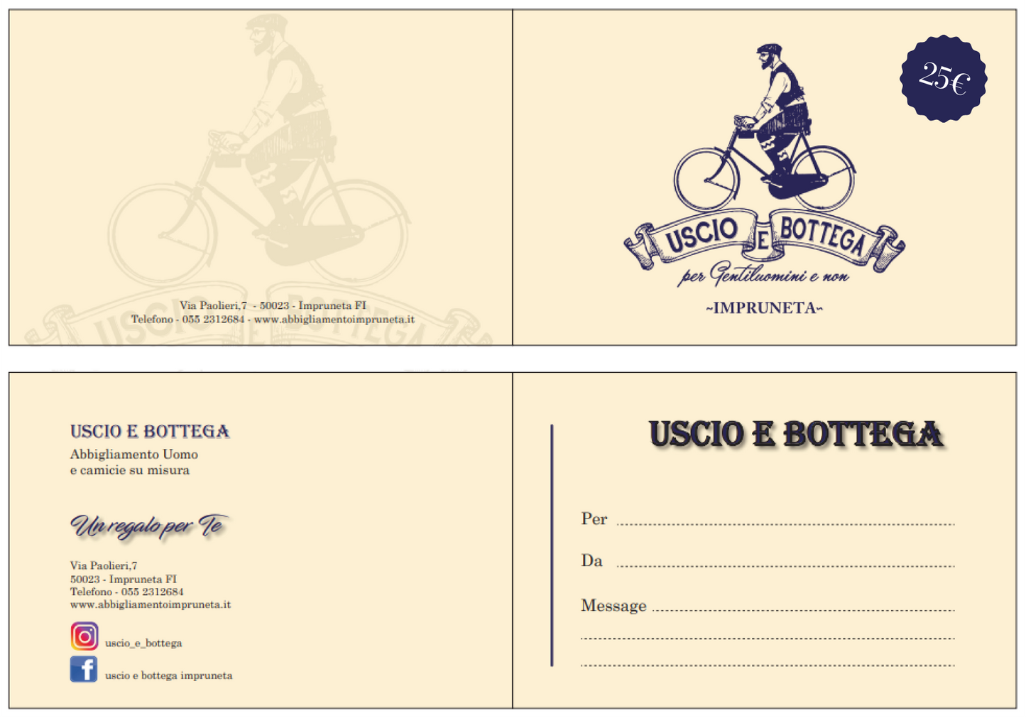Gift card - Uscio e bottega