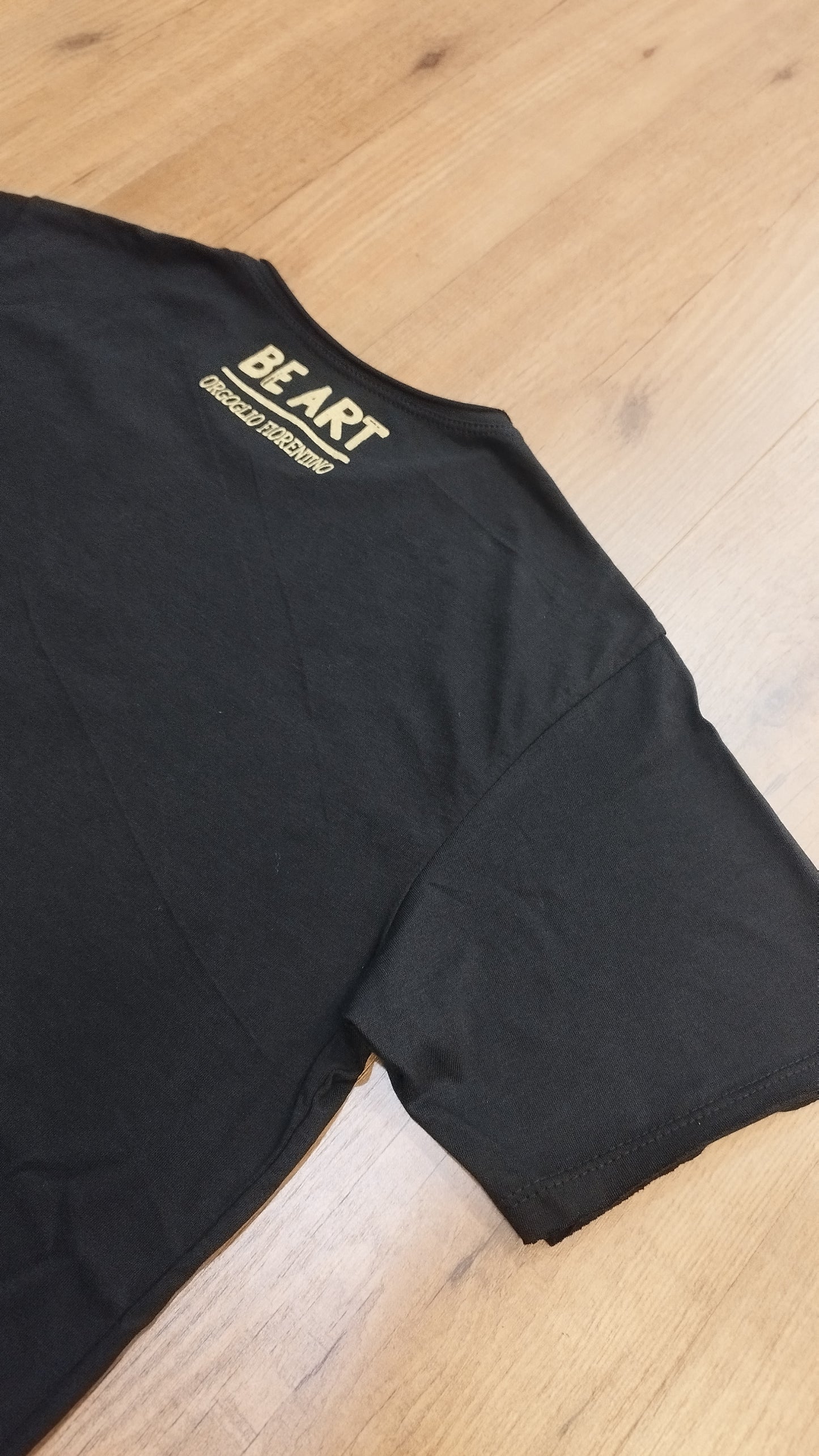 T-shirt BE ART Firenze – “ORGOGLIO FIORENTINO" nera  in cotone