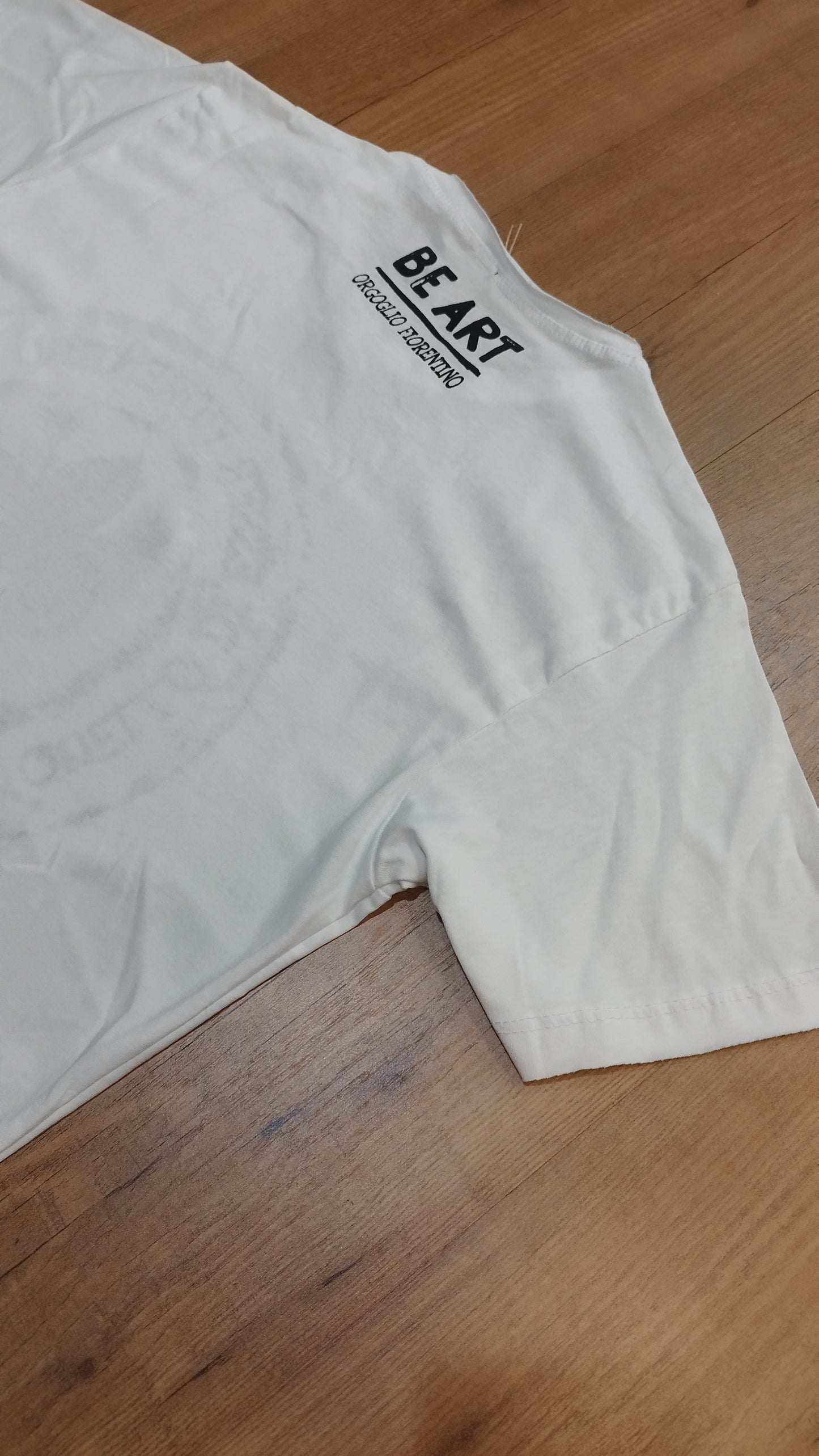 T-shirt BE ART Firenze – “ORGOGLIO FIORENTINO" bianca in cotone
