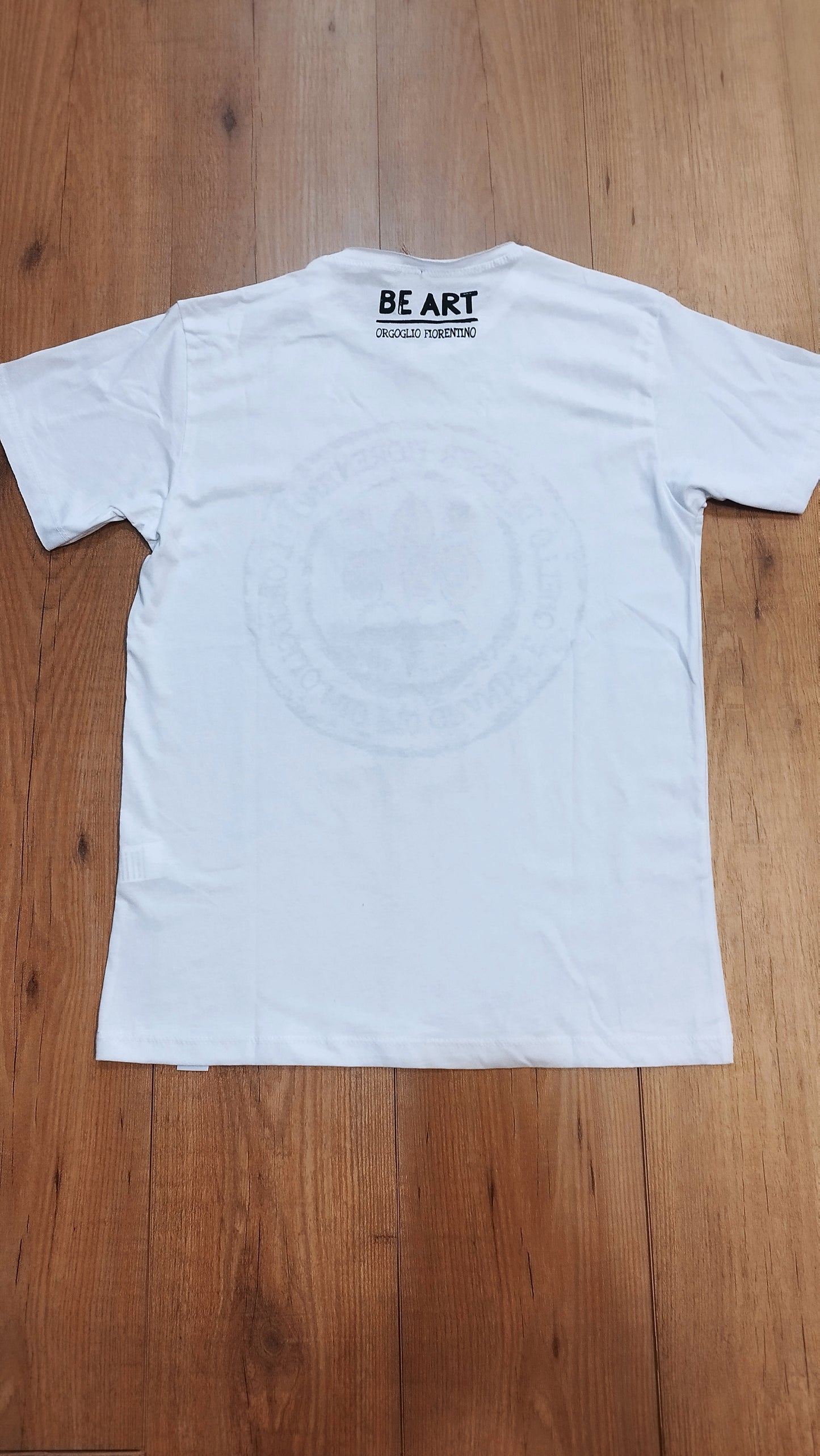 T-shirt BE ART Firenze – “ORGOGLIO FIORENTINO" bianca in cotone